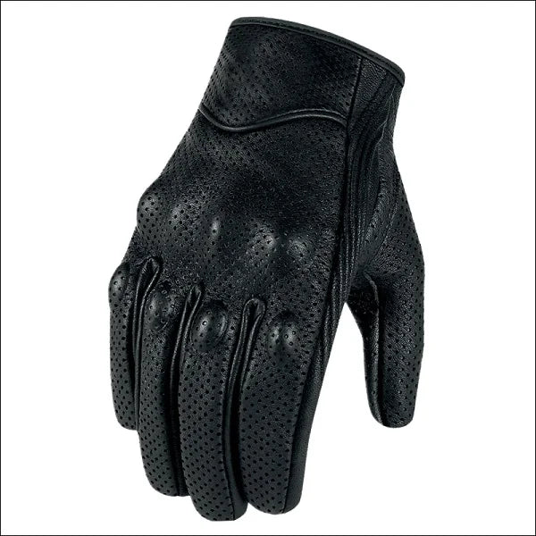 Leather Touch Men Genuine Goatskin Sport Motorcycle Glove