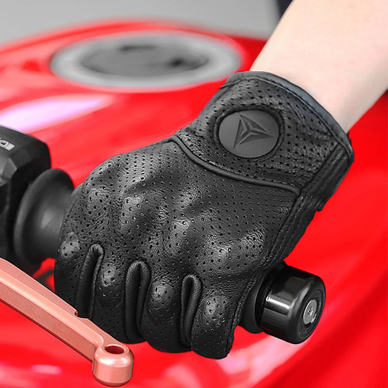 Leather Carbon  Motorcycle Glove