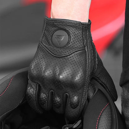 Leather Carbon  Motorcycle Glove