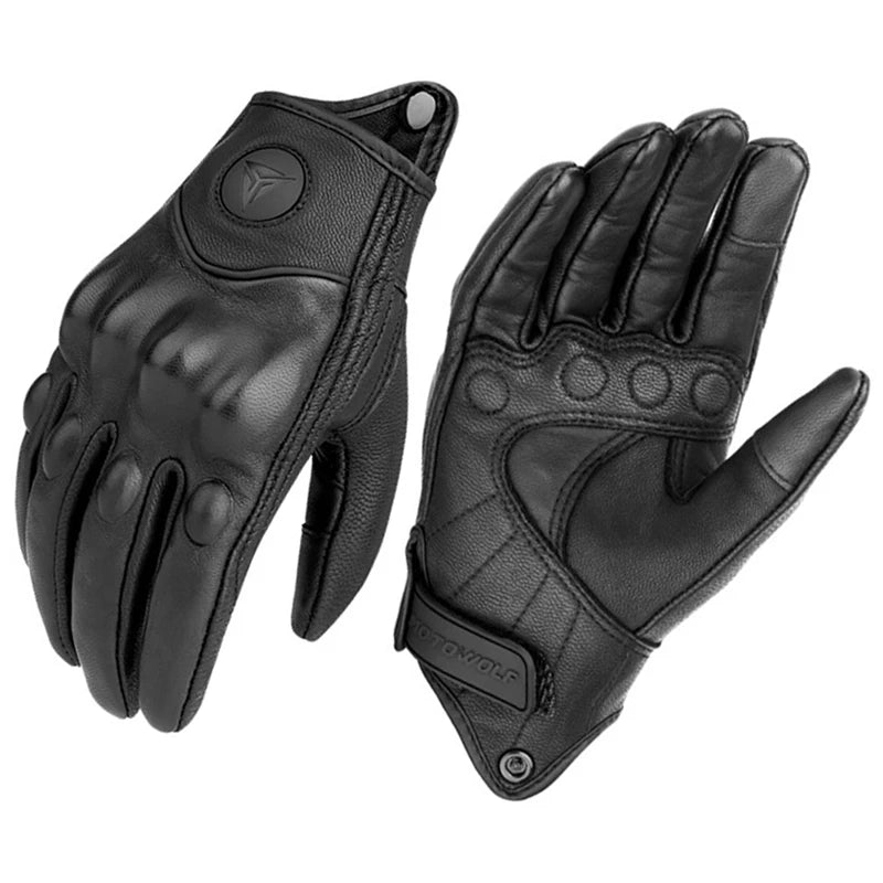 Leather Carbon  Motorcycle Glove