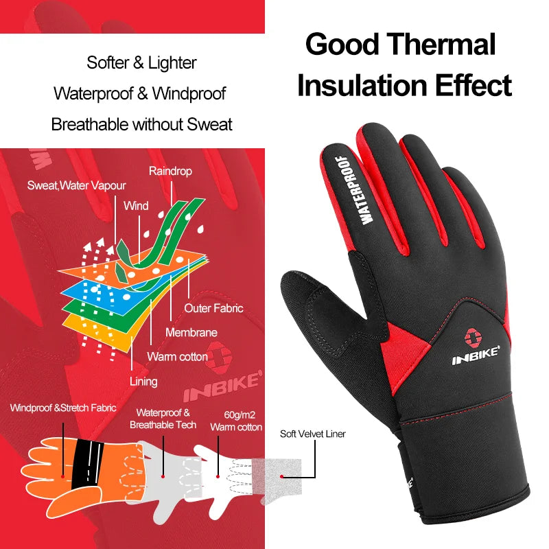 Waterproof Bicycle Touch Screen Cycling Glove